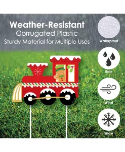 Big Dot Of Happiness Christmas Train - Outdoor Lawn Sign Decor & Stakes - Holiday Yard Display 3 Pc 8 Big Dot Of Happiness Christmas Train - Outdoor Lawn Sign Decor & Stakes - Holiday Yard Display 3 Pc -Costway Shop 23278582 fpx