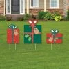Big Dot Of Happiness Y Holiday Presents - Outdoor Lawn Sign Decor - Christmas Yard Display - 3 Pc -Costway Shop 23278586 fpx