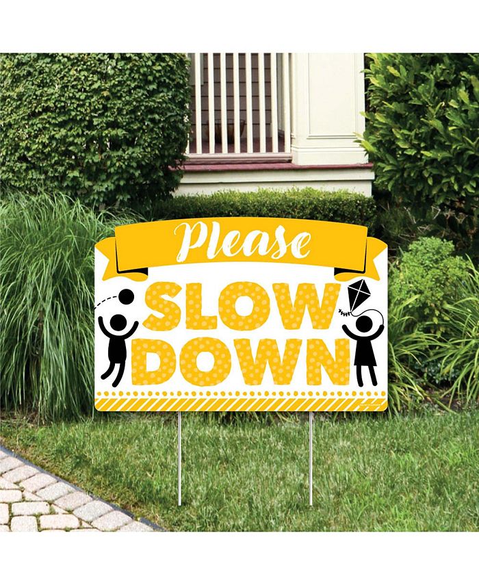 Please Slow Down - Kids At Play Yard Sign Lawn Decor - Party Yardy Sign Big Dot Of Happiness Please Slow Down - Kids At Play Yard Sign Lawn Decor - Party Yardy Sign -Costway Shop