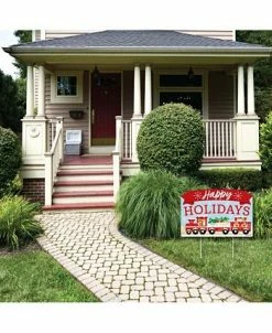 Big Dot Of Happiness Christmas Train - Holiday Party Yard Sign Lawn Decor - Party Yardy Sign -Costway Shop 23279374 fpx
