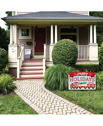 Big Dot Of Happiness Christmas Train - Holiday Party Yard Sign Lawn Decor - Party Yardy Sign 4 Big Dot Of Happiness Christmas Train - Holiday Party Yard Sign Lawn Decor - Party Yardy Sign - Image 2