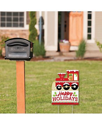 Big Dot Of Happiness Christmas Train - Outdoor Lawn Sign - Holiday Party Yard Sign - 1 Pc 4 Big Dot Of Happiness Christmas Train - Outdoor Lawn Sign - Holiday Party Yard Sign - 1 Pc - Image 2