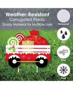 Big Dot Of Happiness Christmas Train - Outdoor Lawn Decor - Holiday Party Yard Signs - Set Of 8 -Costway Shop 23279380 fpx