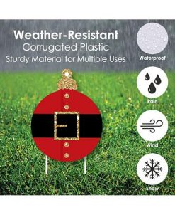 Big Dot Of Happiness Lack, Red & Green Ornaments - Lawn Decor - Holiday & Christmas Yard Signs 8 Ct -Costway Shop 23279415 fpx