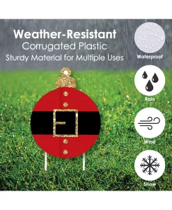 Big Dot Of Happiness Lack, Red & Green Ornaments - Lawn Decor - Holiday & Christmas Yard Signs 8 Ct -Costway Shop 23279415 fpx