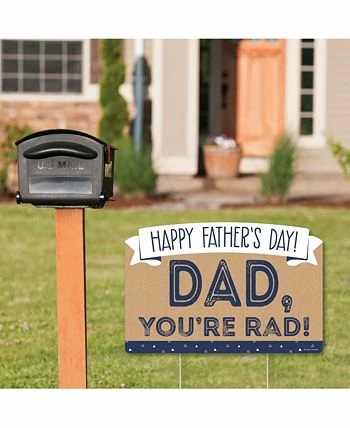 Big Dot Of Happiness My Dad Is Rad - Father's Day Party Yard Sign Lawn Decorations - Party Yardy Sign 4 Big Dot Of Happiness My Dad Is Rad - Father's Day Party Yard Sign Lawn Decorations - Party Yardy Sign - Image 2
