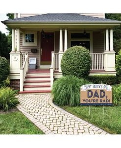 Big Dot Of Happiness My Dad Is Rad - Father's Day Party Yard Sign Lawn Decorations - Party Yardy Sign -Costway Shop 23279642 fpx