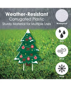 Big Dot Of Happiness Snowy Christmas Trees - Lawn Decor - Classic Holiday Yard Signs - Set Of 8 -Costway Shop 23280286 fpx