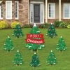 Big Dot Of Happiness Snowy Christmas Trees - Lawn Decor - Classic Holiday Yard Signs - Set Of 8 -Costway Shop 23280287 fpx