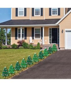 Big Dot Of Happiness Snowy Christmas Trees - Lawn Decor - Outdoor Holiday Party Yard Decor - 10 Pc -Costway Shop 23280290 fpx