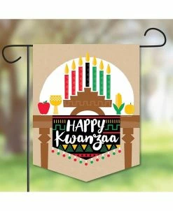 Big Dot Of Happiness Y Kwanzaa - Outdoor Lawn & Yard Home Decor Holiday Garden Flag 12 X 15.25 In