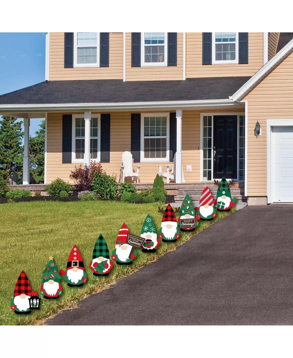 Big Dot Of Happiness Red And Green Holiday Gnomes Lawn Outdoor Christmas Party Yard Decorations 10 Pc 5 Big Dot Of Happiness Red And Green Holiday Gnomes Lawn Outdoor Christmas Party Yard Decorations 10 Pc - Image 3