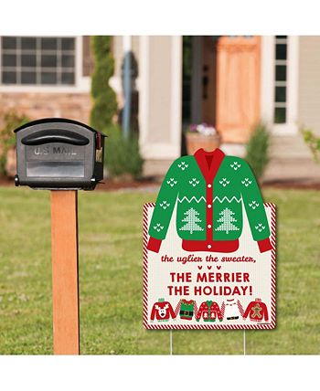 Ugly Sweater - Party Decorations - Holiday And Christmas Welcome Yard Sign Big Dot Of Happiness Ugly Sweater - Party Decorations - Holiday And Christmas Welcome Yard Sign -Costway Shop