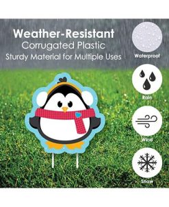 Big Dot Of Happiness Lly Jolly Penguin - Lawn Decor - Holiday & Christmas Yard Signs - Set Of 8 -Costway Shop 23282532 fpx