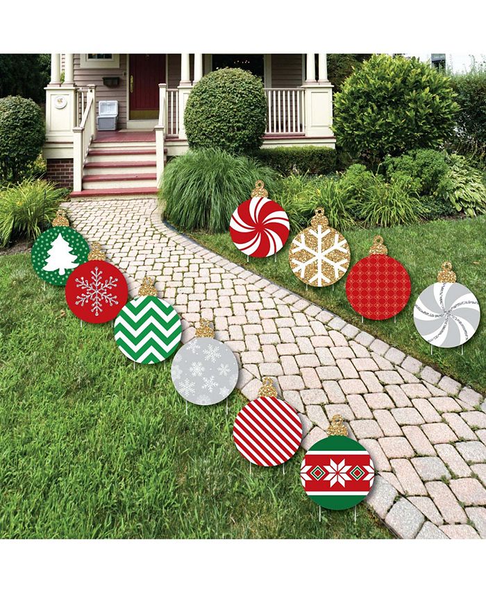 Ornaments Lawn Decorations - Outdoor Holiday & Christmas Yard Decor - 10 Piece Big Dot Of Happiness Ornaments Lawn Decorations - Outdoor Holiday & Christmas Yard Decor - 10 Piece -Costway Shop