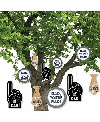 Big Dot Of Happiness My Dad Is Rad - Outdoor Hanging Father's Day Party Decorations - 10 Pc 4 Big Dot Of Happiness My Dad Is Rad - Outdoor Hanging Father's Day Party Decorations - 10 Pc - Image 2