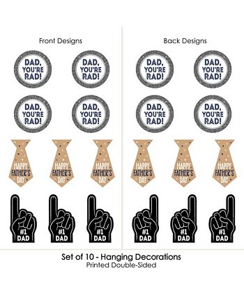 My Dad Is Rad - Outdoor Hanging Father's Day Party Decorations - 10 Pc Big Dot Of Happiness My Dad Is Rad - Outdoor Hanging Father's Day Party Decorations - 10 Pc -Costway Shop