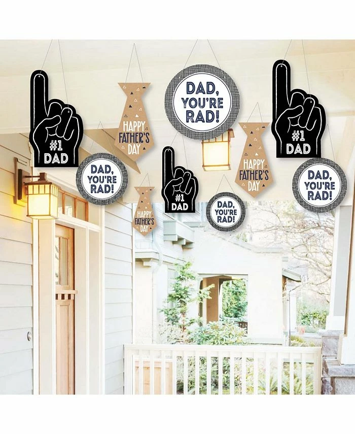 Big Dot Of Happiness My Dad Is Rad - Outdoor Hanging Father's Day Party Decorations - 10 Pc 3 Big Dot Of Happiness My Dad Is Rad - Outdoor Hanging Father's Day Party Decorations - 10 Pc