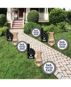Big Dot Of Happiness My Dad Is Rad - Lawn Decor - Outdoor Father's Day Yard Decor - 10 Pc