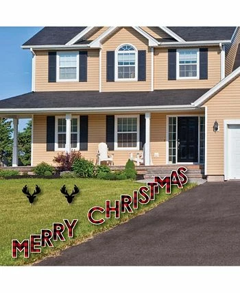 Big Dot Of Happiness Prancing Plaid - Outdoor Lawn Decor Reindeer Holiday Yard Signs Merry Christmas 4 Big Dot Of Happiness Prancing Plaid - Outdoor Lawn Decor Reindeer Holiday Yard Signs Merry Christmas - Image 2