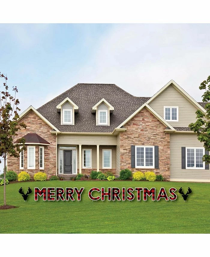 Big Dot Of Happiness Prancing Plaid - Outdoor Lawn Decor Reindeer Holiday Yard Signs Merry Christmas 3 Big Dot Of Happiness Prancing Plaid - Outdoor Lawn Decor Reindeer Holiday Yard Signs Merry Christmas