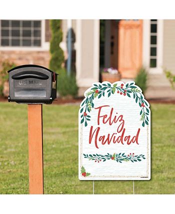 Feliz Navidad - Party Decor Holiday & Spanish Christmas Party Welcome Yard Sign Big Dot Of Happiness Feliz Navidad - Party Decor Holiday & Spanish Christmas Party Welcome Yard Sign -Costway Shop