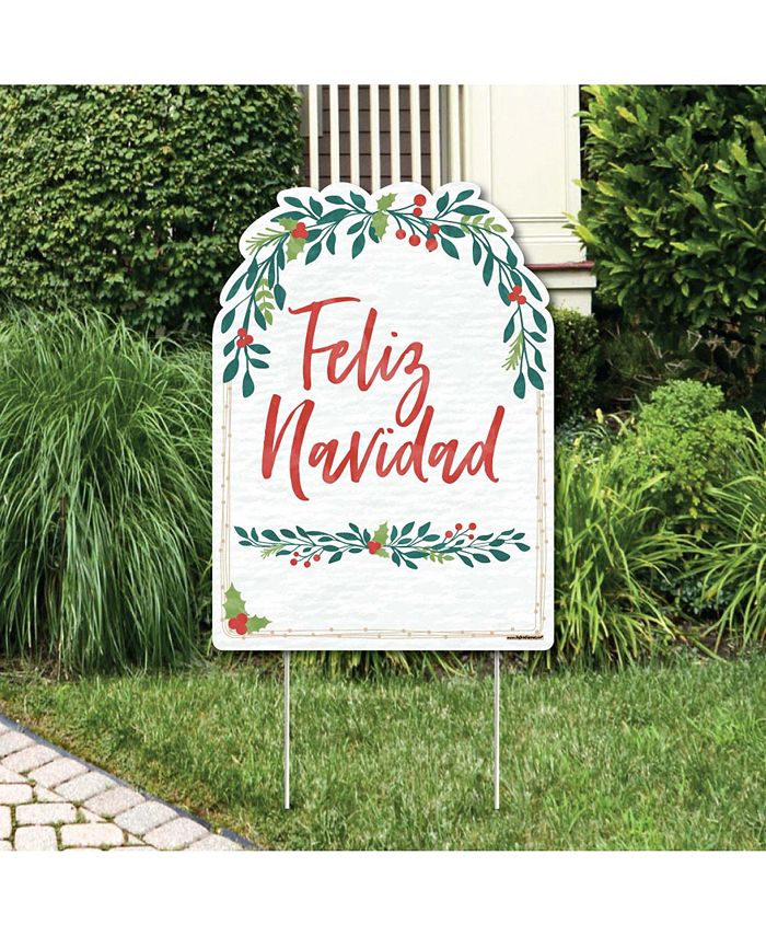 Feliz Navidad - Party Decor Holiday & Spanish Christmas Party Welcome Yard Sign Big Dot Of Happiness Feliz Navidad - Party Decor Holiday & Spanish Christmas Party Welcome Yard Sign -Costway Shop