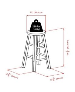 Winsome Element 2-Piece Wood Counter Stool Set -Costway Shop 23352940 fpx