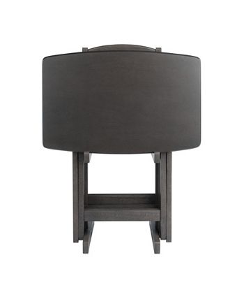 Dorian 5-Piece Wood Snack Table Set Winsome Dorian 5-Piece Wood Snack Table Set -Costway Shop