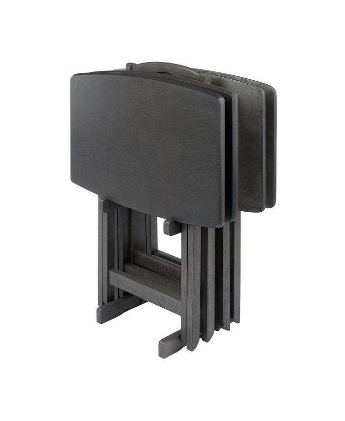 Dorian 5-Piece Wood Snack Table Set Winsome Dorian 5-Piece Wood Snack Table Set -Costway Shop