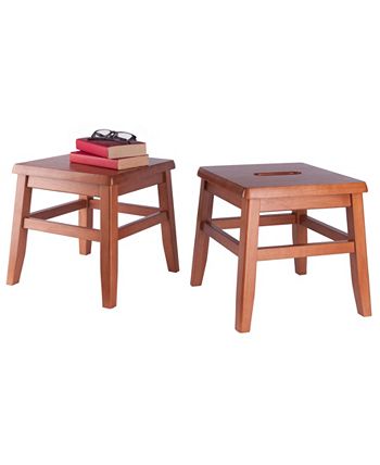 Winsome Kaya 2-Piece Wood Conductor Stool Set 9 Winsome Kaya 2-Piece Wood Conductor Stool Set - Image 7
