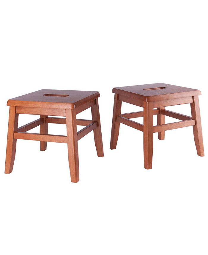 Winsome Kaya 2-Piece Wood Conductor Stool Set 3 Winsome Kaya 2-Piece Wood Conductor Stool Set