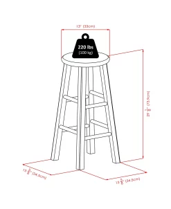 Winsome Ivy 29.1 Wood Bar Stool 12 Winsome Ivy 29.1 Wood Bar Stool -Costway Shop 23353264 fpx