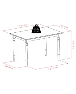 Winsome Ravenna 30.08 Wood Rectangle Dining Table -Costway Shop 23353393 fpx