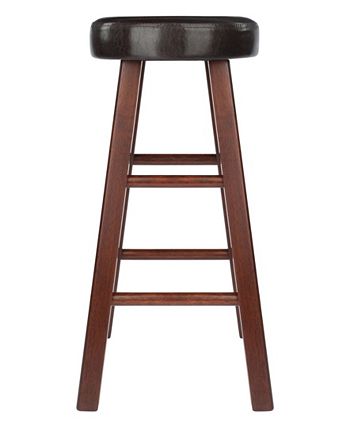 Maria 2-Piece Wood Cushion Seat Counter Stool Set Winsome Maria 2-Piece Wood Cushion Seat Counter Stool Set -Costway Shop