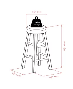 Winsome Maria 2-Piece Wood Cushion Seat Counter Stool Set -Costway Shop 23353527 fpx