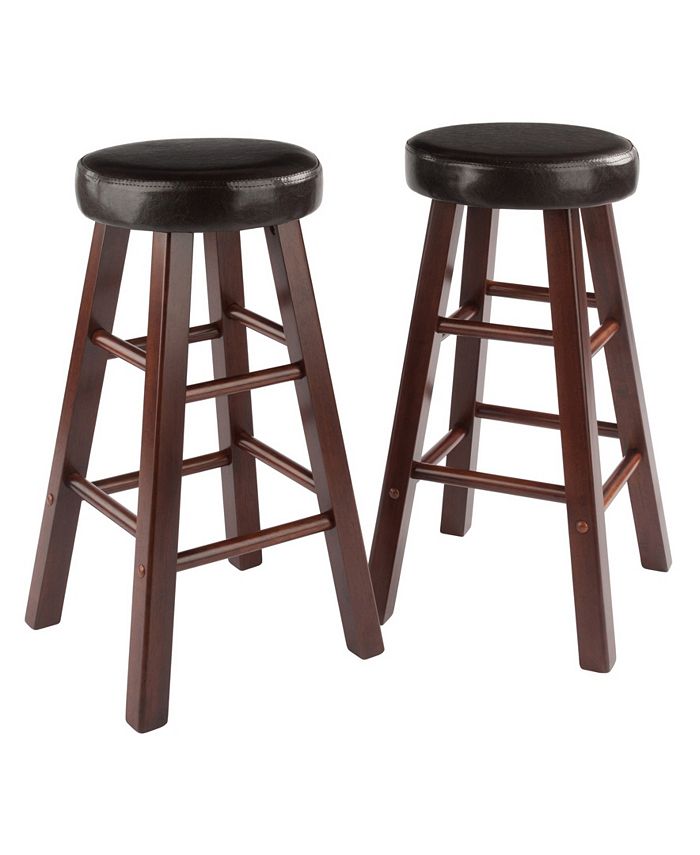 Maria 2-Piece Wood Cushion Seat Counter Stool Set Winsome Maria 2-Piece Wood Cushion Seat Counter Stool Set -Costway Shop
