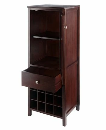 Winsome Brooke Jelly 47.44 Wood 3-Section Cupboard 4 Winsome Brooke Jelly 47.44 Wood 3-Section Cupboard - Image 2