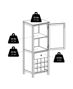 Winsome Brooke Jelly 47.44 Wood 3-Section Cupboard 19 Winsome Brooke Jelly 47.44 Wood 3-Section Cupboard -Costway Shop 23353548 fpx