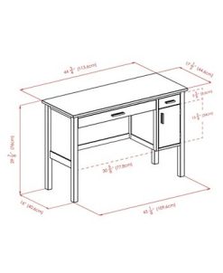 Winsome Emmett 29.53 Wood Writing Desk 9 Winsome Emmett 29.53 Wood Writing Desk -Costway Shop 23353568 fpx