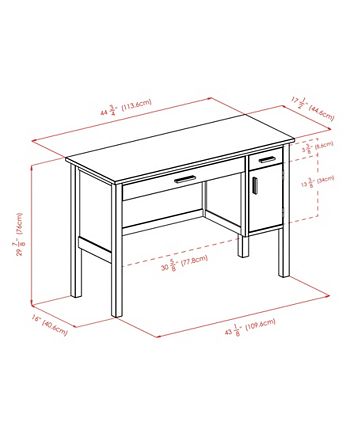 Emmett 29.53 Wood Writing Desk Winsome Emmett 29.53 Wood Writing Desk -Costway Shop
