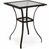 Costway Outdoor Patio Rattan Wicker Bar Square Table Glass Top Yard Garden Furniture 2 Costway Outdoor Patio Rattan Wicker Bar Square Table Glass Top Yard Garden Furniture -Costway Shop 23678664 fpx