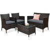 Costway 4 PCS Outdoor Patio Rattan Furniture Set Table Shelf Sofa 1 Costway 4 PCS Outdoor Patio Rattan Furniture Set Table Shelf Sofa -Costway Shop 23678670 fpx