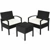 Costway 3PCS Patio Rattan Furniture Set Table & Chairs Set With Cushions Outdoor -Costway Shop 23678707 fpx