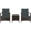 Costway 3 PCS Patio Rattan Furniture Set Coffee Table & 2 Rattan Chair 2 Costway 3 PCS Patio Rattan Furniture Set Coffee Table & 2 Rattan Chair -Costway Shop 23721954 fpx