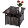 Costway Brown Rattan Wicker Steel Side Table Outdoor Furniture Deck Garden Patio Pool 1 Costway Brown Rattan Wicker Steel Side Table Outdoor Furniture Deck Garden Patio Pool -Costway Shop 23755119 fpx