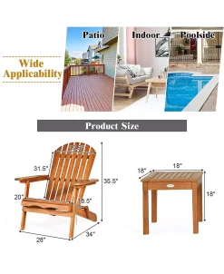 Costway 3PCS Patio Wooden Adirondack Chair Table Set Folding Seat Furniture Garden 5 Costway 3PCS Patio Wooden Adirondack Chair Table Set Folding Seat Furniture Garden -Costway Shop 23820848 fpx