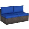 Costway 2PCS Patio Rattan Armless Sofa Sectional Furniture -Costway Shop 23820876 fpx