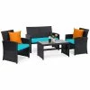 Costway 4PCS Patio Rattan Furniture Conversation Set Cushion Sofa Table Garden 2 Costway 4PCS Patio Rattan Furniture Conversation Set Cushion Sofa Table Garden -Costway Shop 23820915 fpx