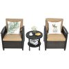 Costway 3PCS Patio Rattan Furniture Set Cushioned Sofa Storage Table W/ Shelf Garden 2 Costway 3PCS Patio Rattan Furniture Set Cushioned Sofa Storage Table W/ Shelf Garden -Costway Shop 23820936 fpx